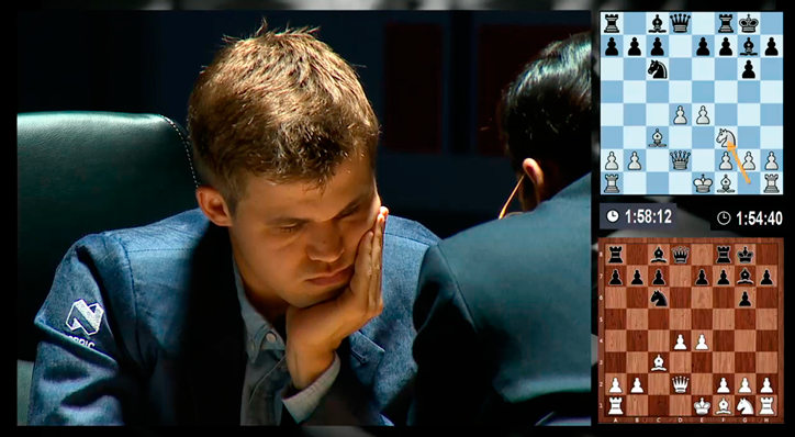 Carlsen lo tuvo difícil en la apertura