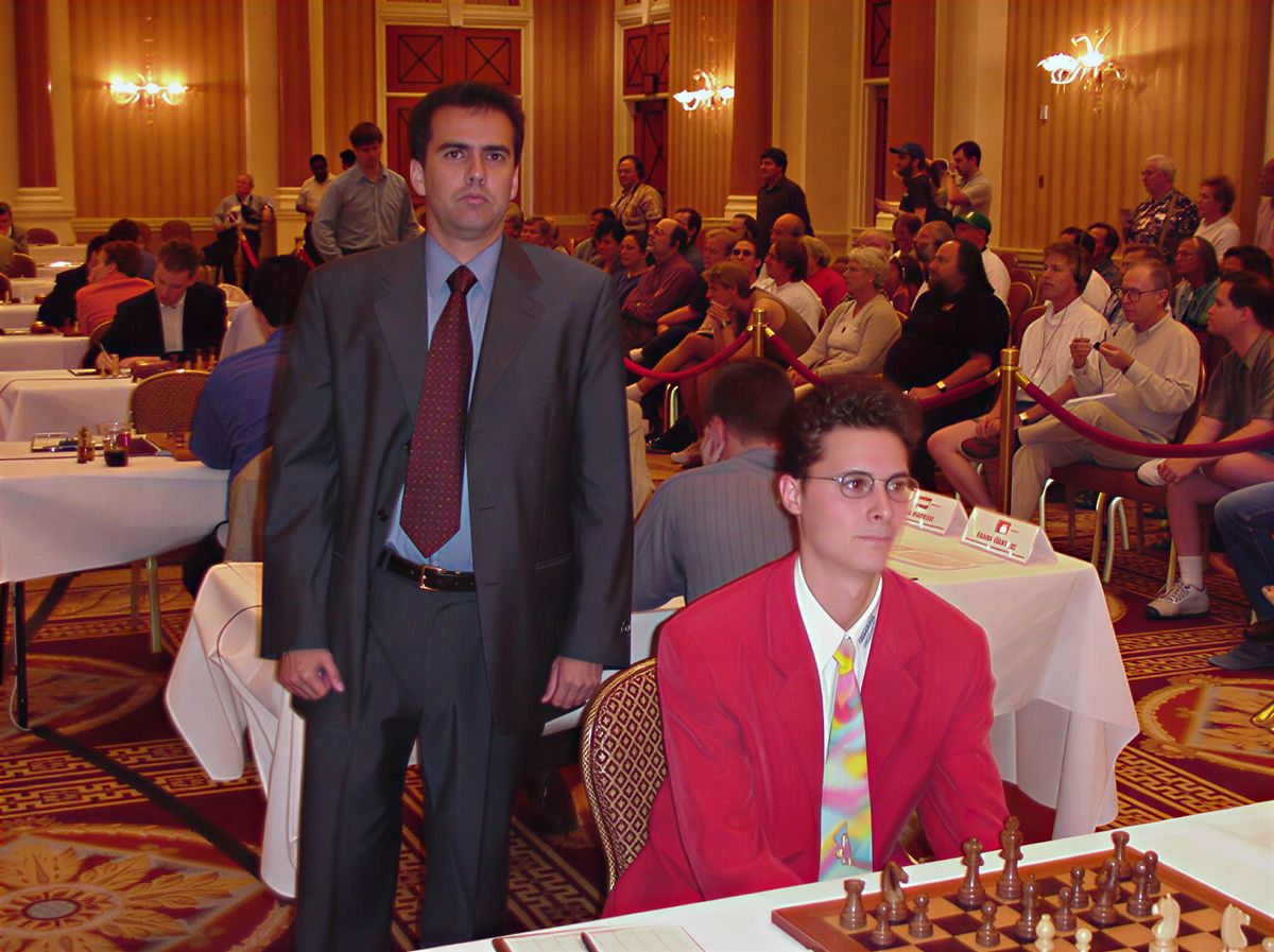 Amador con Leko en Las Vegas 1999